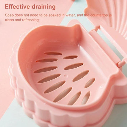 Practical Soap Storage for Daily Home Bathroom Use pink draining soap box keeps soap dry and countertop tidy