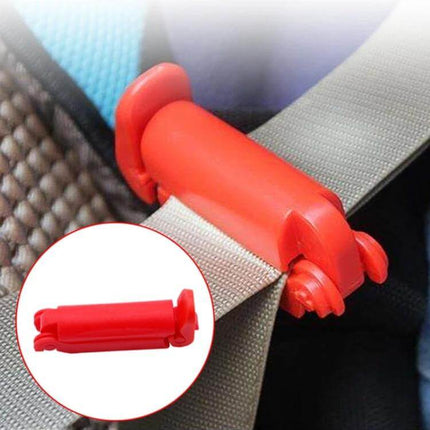 Car Baby Safety Belt Buckle Lock Non-Slip Clip For Child Seat - red compact clip securing child seat belt to prevent retraction and reduce compression