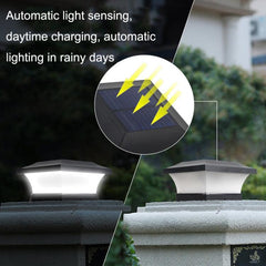 Solar-Powered Waterproof Outdoor Column Light for Garden and Courtyard