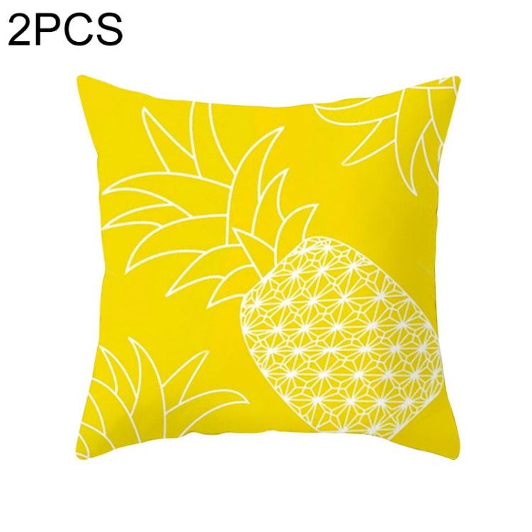 Set of 2 Vibrant Yellow Geometric Throw Pillow Covers - 45x45cm Decorative Cushion Cases for Home and Office 14