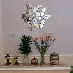 Charming 3D Flower Pattern Wall Decals - Elegant Home Decor Stickers for Living Room and Beyond