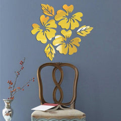 Charming 3D Flower Pattern Wall Decals - Elegant Home Decor Stickers for Living Room and Beyond