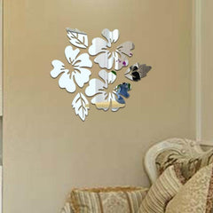 Charming 3D Flower Pattern Wall Decals - Elegant Home Decor Stickers for Living Room and Beyond