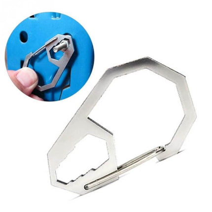 EDC Hex Spanner Carabiner Keychain Stainless Steel compact stainless steel hex spanner carabiner for EDC, keyring and quick fixes