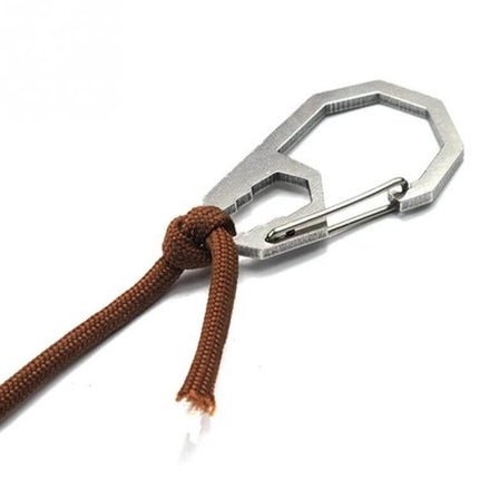 EDC Hex Spanner Carabiner Keychain Stainless Steel compact stainless steel keychain with hex spanner, pocket tool for travel and camping