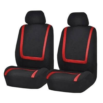 Universal Car Seat Cover 4-Piece Set For Car Interior Protection black and red front seat covers breathable 3-layer spandex-backed set