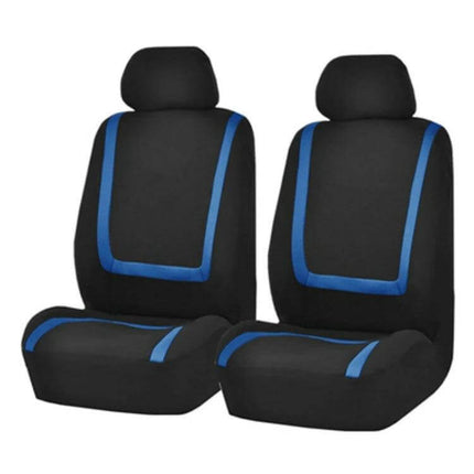 Universal Car Seat Cover 4-Piece Set For Car Interior Protection - black and blue breathable front seat covers with foam backing