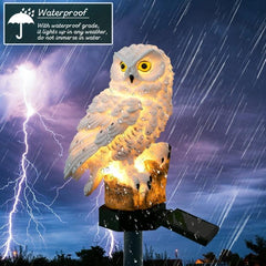 Whimsical Solar Owl LED Garden Lamp for Nighttime Glow