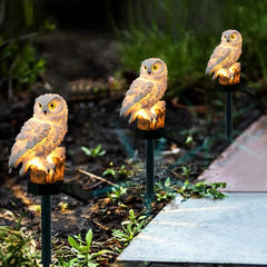 Whimsical Solar Owl LED Garden Lamp for Nighttime Glow