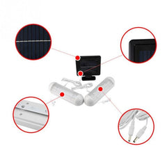 Lámpara de pared LED de doble lámpara con energía solar para cobertizo, IP44, impermeable, para exteriores