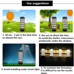 Solar-Powered Waterproof Wall Lamp for Outdoor Spaces - Ideal for Gardens, Villas, and Pathways