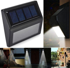 Solar-Powered Waterproof LED Wall Lights with Light Sensor - 6-Pack