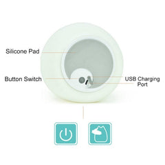 Cute USB Rechargeable Touch Sensor Night Light for Kids - Remote Control Silicone Lamp for Home Decor