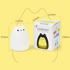 Cute USB Rechargeable Touch Sensor Night Light for Kids - Remote Control Silicone Lamp for Home Decor