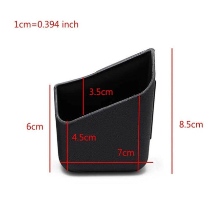 2 Pack Car Glasses Organizer Black For Easy In Car Access - black wooden pillar pocket car organizer showing dimensions 8.5x7x6cm