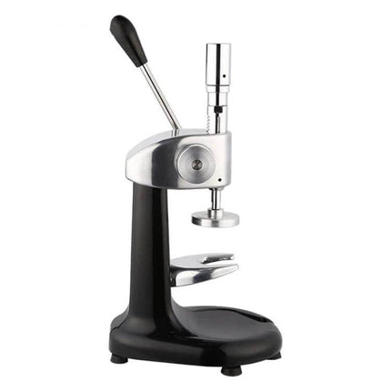 Coffee Tamper Handmade Stainless Steel For Espresso compact hand lever press on black base for consistent tamping