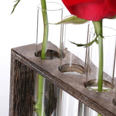 Elegant Hydroponic Glass Test Tube Vase for Creative Coffee Shop and Home Decor