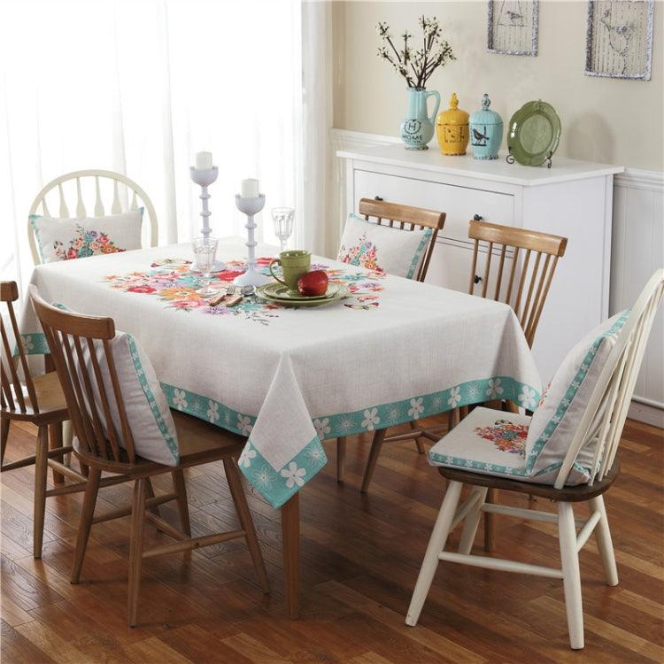 Chic Vintage Linen Tablecloth for Elegant Home Dining, Collection 1 Love of Butterfly 85x85cm