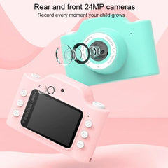 Kid-Friendly 24MP HD Cartoon Digital Camera with WiFi - Educational Fun Toy for Children