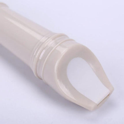 SW8 Swan Plastic Clarinets for Kids' Everyday Music Practice close-up of beige plastic clarinet mouthpiece for beginner children