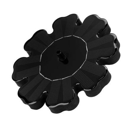 Solar Petal Floating Pond Fountain For Garden Ponds - black solar-powered floating petal fountain for small ponds and birdbaths