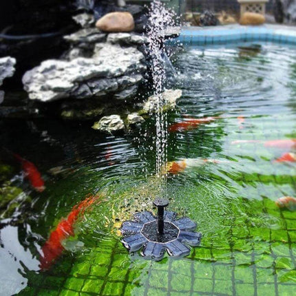 Solar Petal Floating Pond Fountain For Garden Ponds - solar-powered floating pond fountain creating gentle water spray for small garden ponds and bird baths