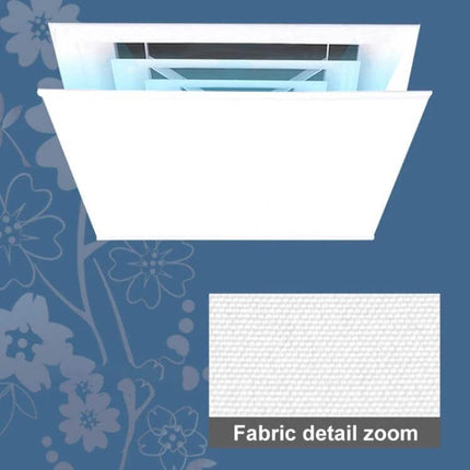 Central AC Wind Shield Wall Mounted 60x60cm for Direct Airflow — white 40x40cm redirect panel mounted under vent to reduce direct drafts