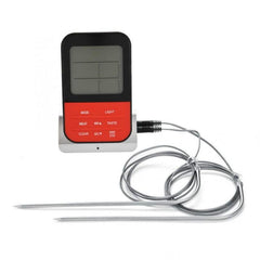 Wireless Dual Probe Digital Food Thermometer with Timer and Alarm Features