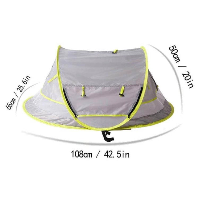 Travel Mosquito Net Ultralight Baby Beach Tent On The Go - pop-up portable UPF50+ baby sun and insect protection, foldable 108cm diameter