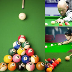 Resin Billiard Balls with 6 Red Dots - 57.2mm Standard Training Set