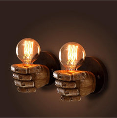 Unique Fist-Shaped Resin Wall Lamp for Bedroom, Café, and Restaurant Décor