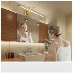 Waterproof Rotatable LED Mirror Light - Iron Art Acrylic Wall Fixture for Bathroom and Indoor Use, AC 110-240V