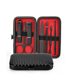 Kit de manucure et de pédicure, coupe-ongles, kit d'hygiène de voyage portable, ensemble d'outils de coupe en acier inoxydable