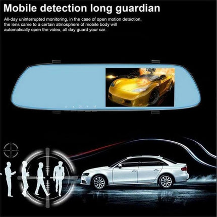 Anytek T22 Dual Lens Car Camera for Dashboard Recording integrated rearview mirror with front and rear view monitoring for parking and incident capture