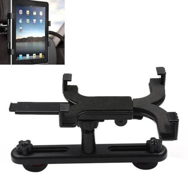 Car Back Seat Tablet Holder 360 Degree Bracket Compact - adjustable ABS EVA mount for rear-seat tablet viewing, 360° rotation, portrait or landscape use