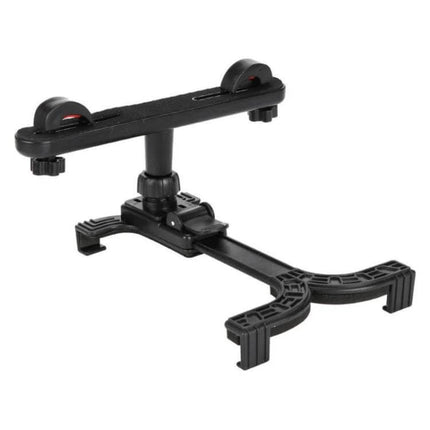 Car Back Seat Tablet Holder 360 Degree Bracket Compact - adjustable ABS EVA mount for rear-seat tablets, 360° rotation for landscape or portrait viewing