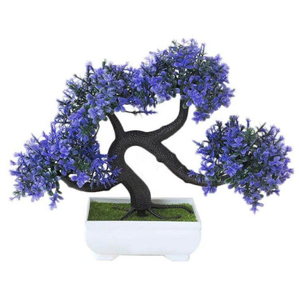 Simulation Pine Desktop Decoration Dragon Beard Tree small purple artificial bonsai for office desk 19x27x10.5cm lightweight 95g