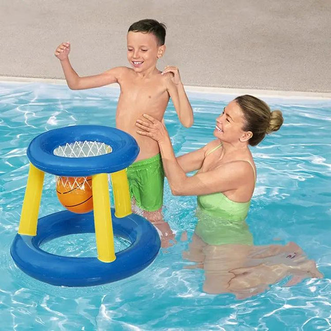 Inflatable Pool Basketball Hoop and Ball PVC 59x59x49cm | Syndmart
