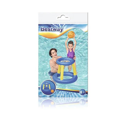 Inflatable Pool Basketball Hoop and Ball PVC 59x59x49cm | Syndmart