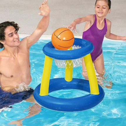 Inflatable Pool Basketball Hoop and Ball PVC 59x59x49cm | Syndmart