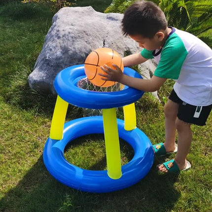 Inflatable Pool Basketball Hoop and Ball PVC 59x59x49cm | Syndmart