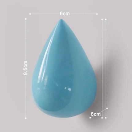 Water Droplets Resin Wall Hooks Big Size For Coats