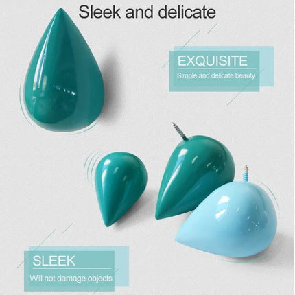 Water Droplets Resin Wall Hooks Big Size For Coats