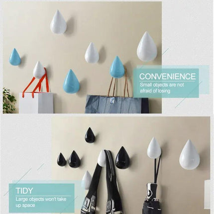 Water Droplets Resin Wall Hooks Big Size For Coats