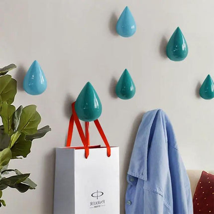 Water Droplets Resin Wall Hooks Big Size For Coats