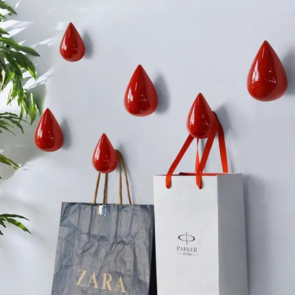 Water Droplets Resin Wall Hooks Big Size For Coats