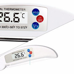 Digital Folding Meat Thermometer for BBQ and Cooking with Quick Probe Accuracy