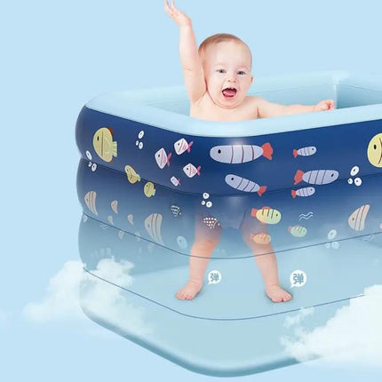 Inflatable Square Backyard Kids Wading Pool 1.8m For Family