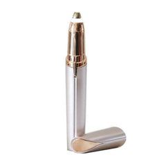 Electric Eyebrow Hair Remover & Multifunctional Lipstick Trimmer with Built-in Light Gold Mini Hair Removal (Gold)