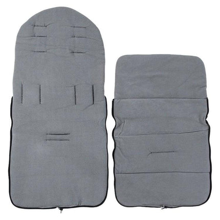 Winter And Autumn Baby Stroller Sleeping Bag Waterproof Foot Cover — gray 3-in-1 stroller sleeping bag and waterproof foot cover, fits newborns to 3 years